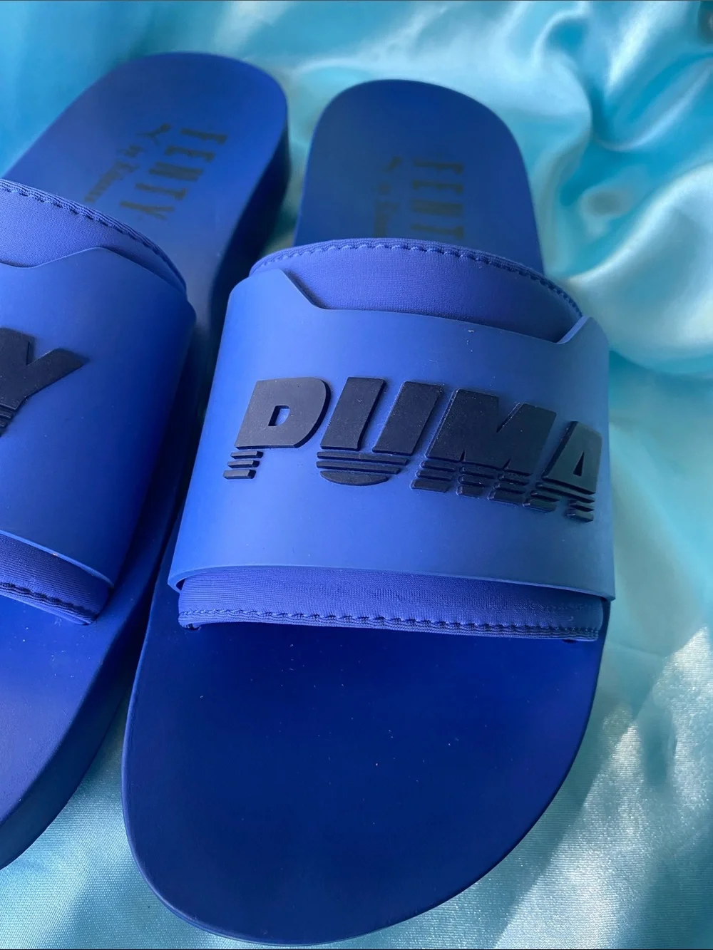FENTY x PUMA Electric Blue Beach Slide Sandals